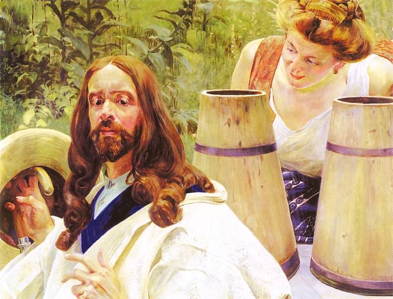 Jacek Malczewski, Chrystus i Samarytanka, 1909