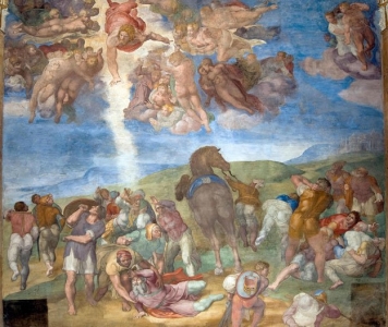 Michał Anioł (Michelangelo Buonarroti) „Nawrócenie św. Pawła”, fresk, 1542–154